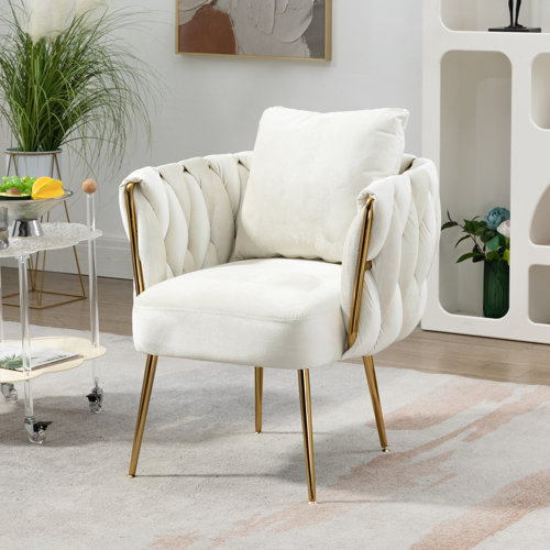 Mercer41 Elandus 27.5'' Wide Tufted Velvet Armchair Wayfair